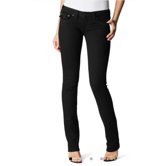 True Religion Denim - True Religion Billy Jeans Black Denim Pants Womens Fashion  size 30